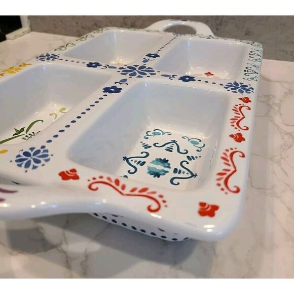 Nordic Ware Ceramic Collection 4 Mini Loaf Baker Handles Scandinavian 15"x 8.75" - Picture 5 of 6